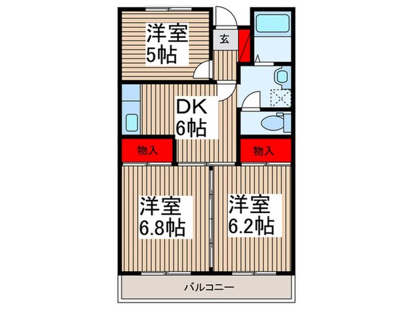 パ－クタウン鶴ヶ島の物件間取画像